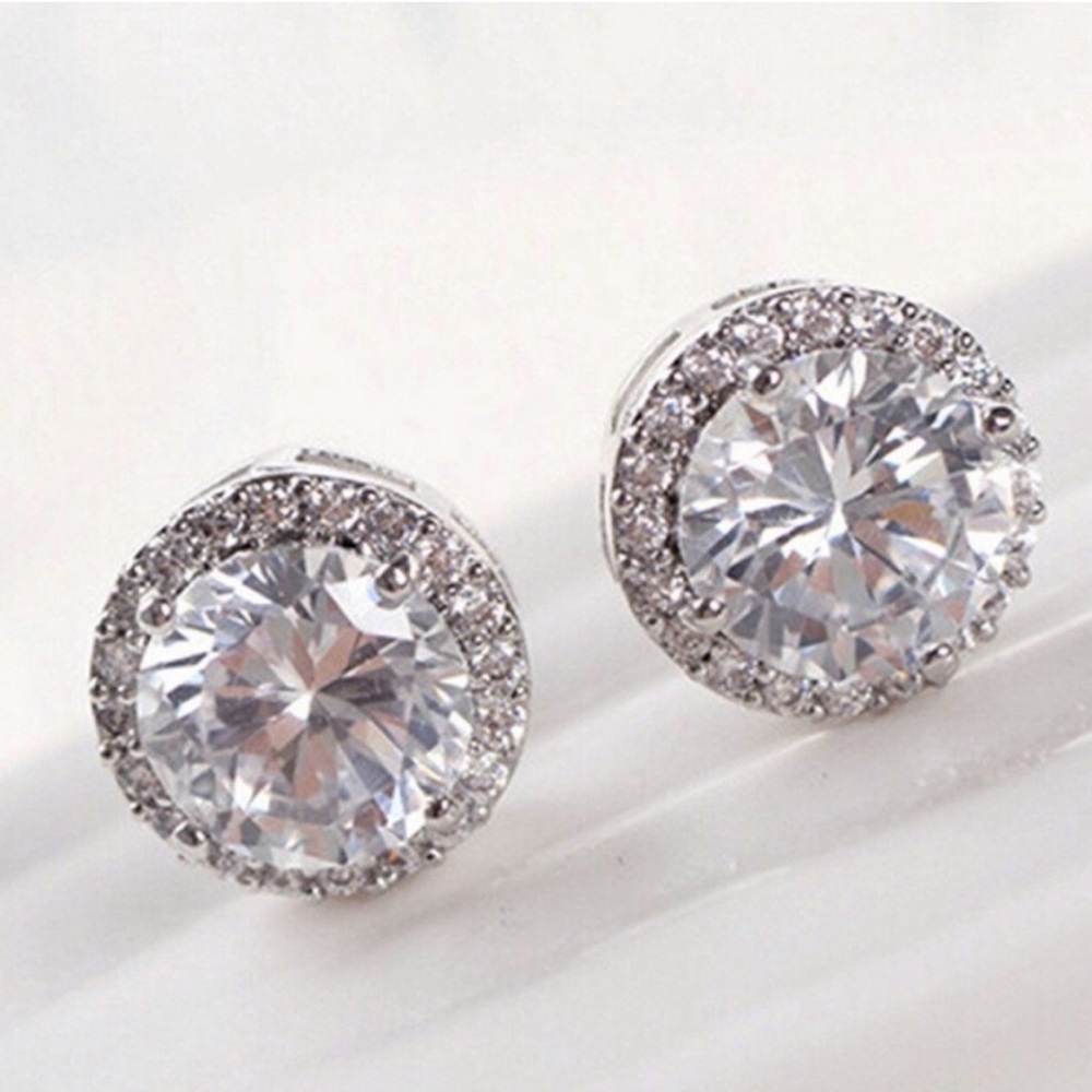 New!!! Brilliant CZ Stud Earrings
